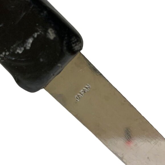 Ekco Stainless Steel Cooking Serving Solid Spoon Black Nylon Handle Japan Vintag - Picture 4 of 5